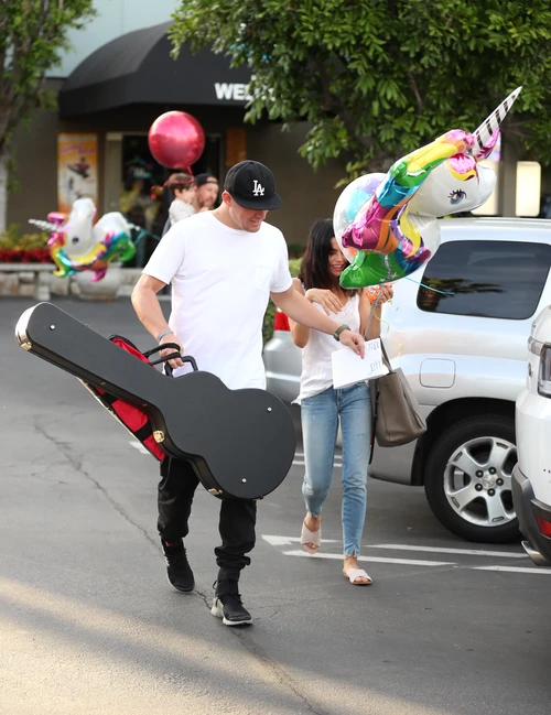 Jenna Dewan helps celebrate her hubby Channing Tatum's 37th birthday at Pinz Bowling Alley jpeg