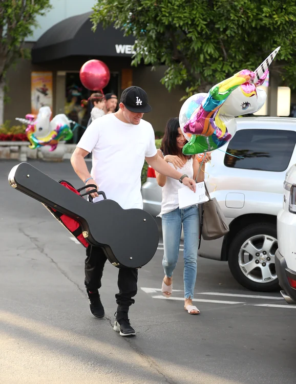 Jenna Dewan helps celebrate her hubby Channing Tatum's 37th birthday at Pinz Bowling Alley jpeg