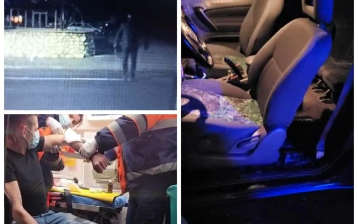 Imagini cu atacatorul şi cu maşina distrusă după incidentul de la sfârşitul lunii ianuarie