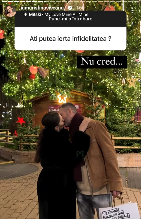 Întrebarea primită de Cristina Șișcanu pe Instagram