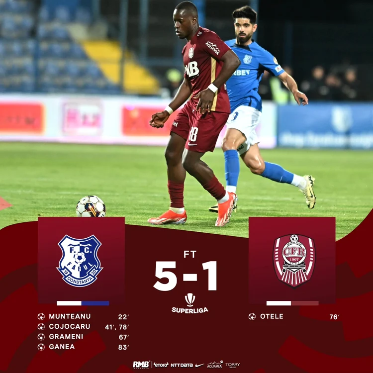 Farul Constanţa - CFR Cluj FOTO: Facebook/cfr1907