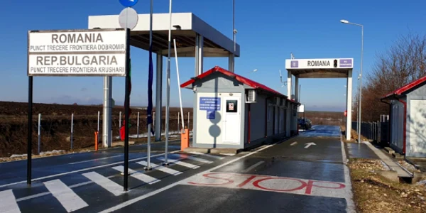 Punctul de trecere a frontierei PTF frontiera graniţa Bulgaria - Dobromir Krushari Sursa Poliţia de Frontieră Constanţa