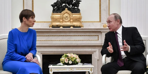 Presedinta Estoniei Kersti Kaljulaidile si Vladimir Putin FOTO Alexandr Nemenov AFP