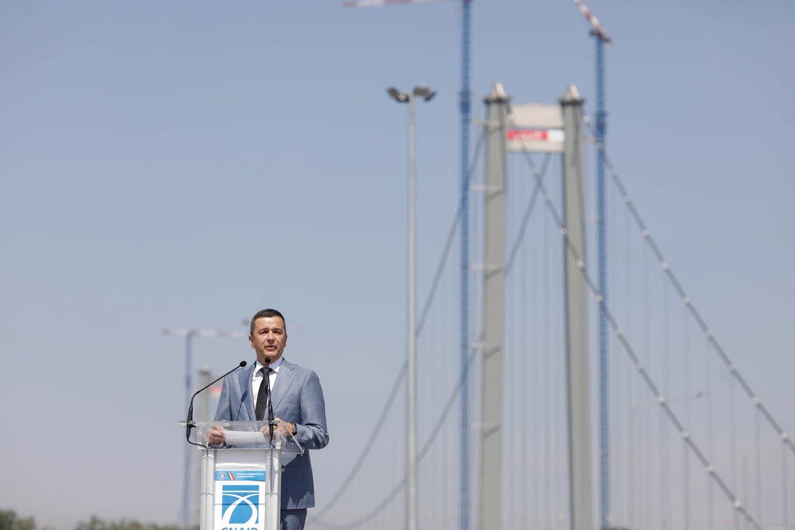 Sorin Grindeanu la inaugurarea podului FOTO Inquam Photos/George Călin