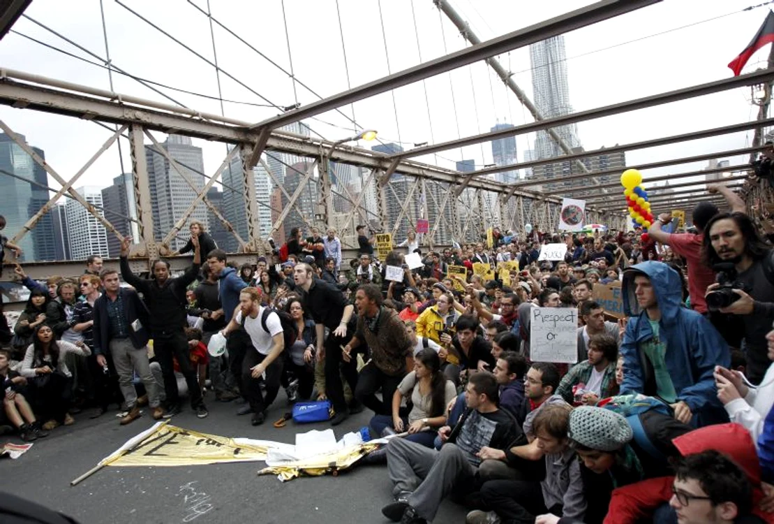 700 de protestatari au fost arestaţi pe Wall Street FOTO: Reuters