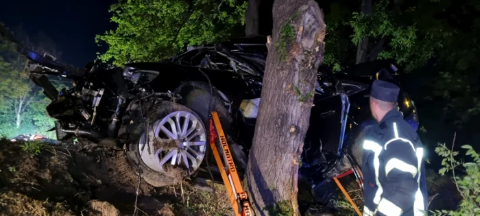 Accident rutier în oraşul Medgidia foto: ISU Dobrogea