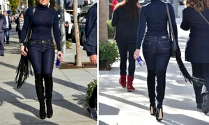 Jennifer Lopez și a etalat formele voluptoase, pe străzile din Los Angeles jpeg