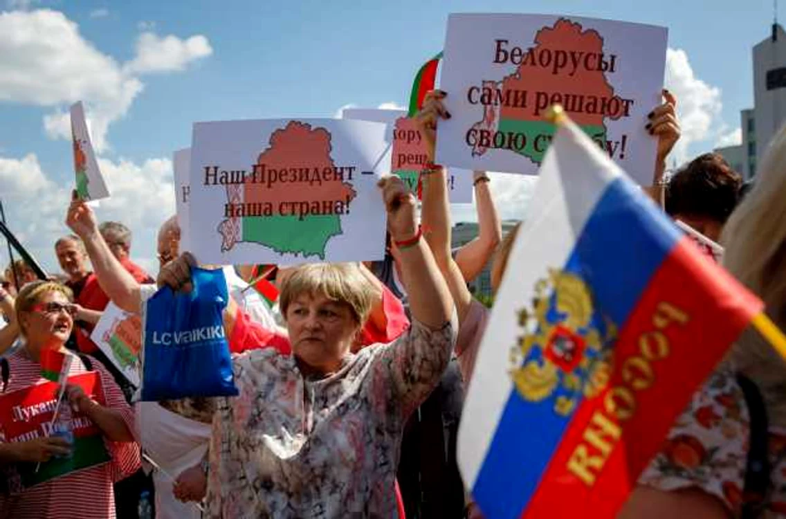 Simpatizanti ai lui Aleksandr Lukasenko FOTO EPA-EFE