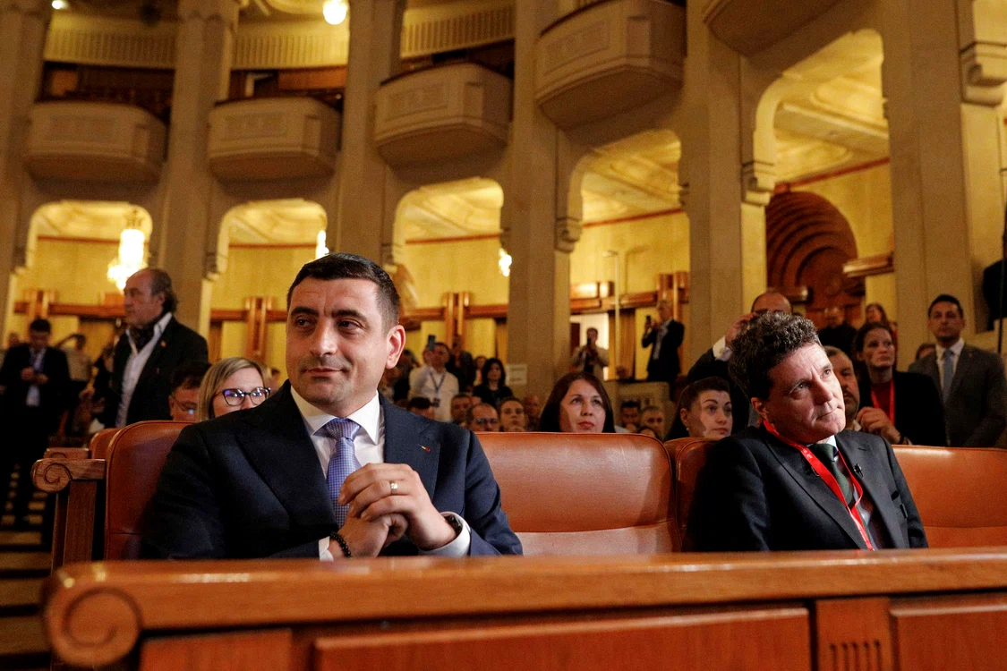 George Simion și Nicușor Dan la Congresul BNS. FOTO: Inquam Photos / Mădălina Norocea