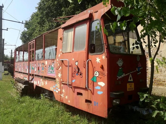 Imaginea care circula pe Facebook cu tramvaiul de vară în anul 2018 FOTO Tramvaie în Arad