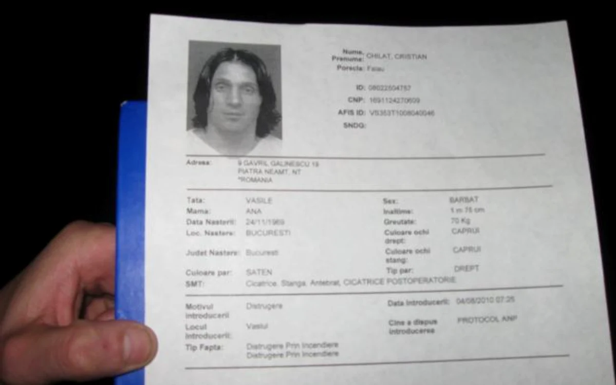 fisa criminalului 