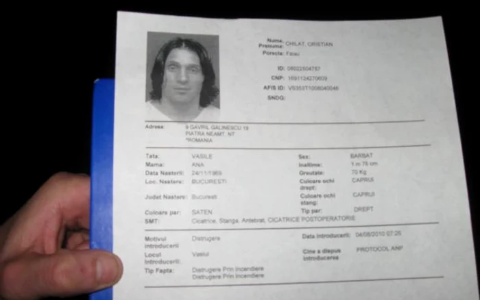 fisa criminalului 
