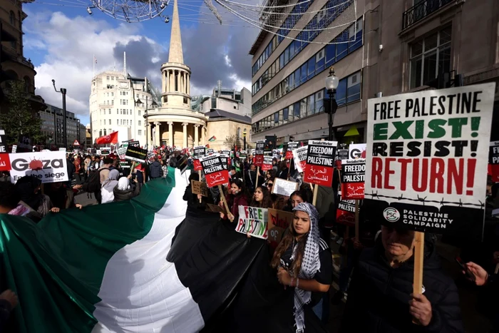 Defilare pro-Palestina la Londra FOTO EPA-EFE