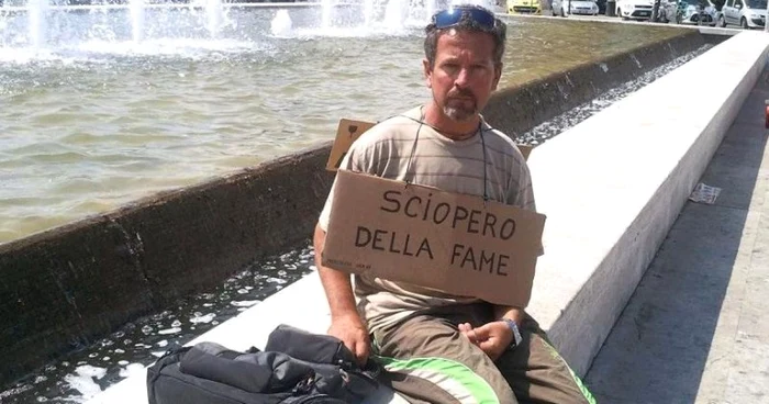 Valentin Horoba a intrat în greva foamei FOTO: cittadellaspezia.com