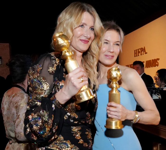 laura Dern („Marriage Story”) și Renée Zellweger („Judy”), câștigătoare la Globurile de Aur 2020foto: Guliver / GettyImages