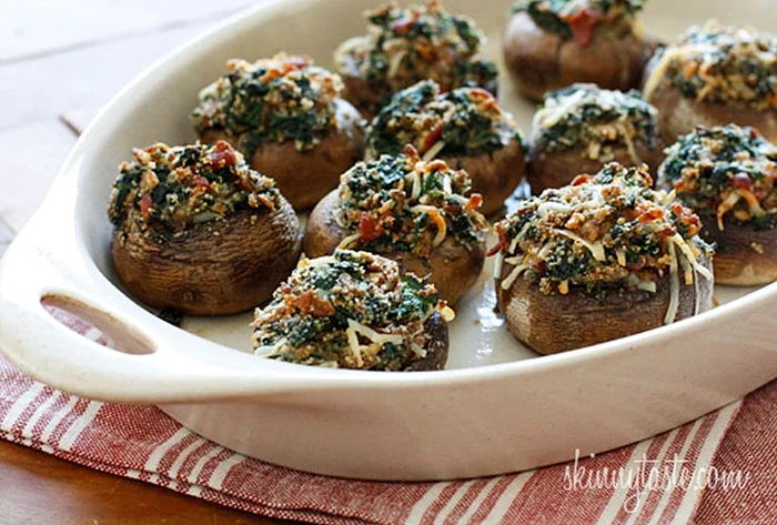 spinach and bacon stuffed mushrooms jpeg