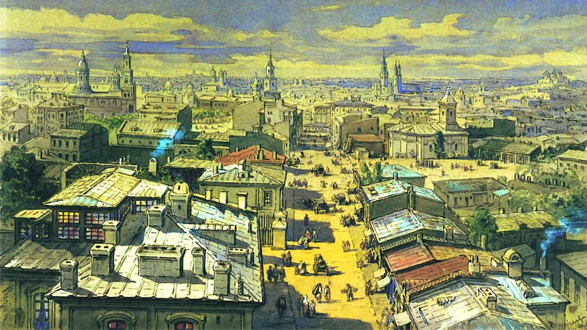 Calendar 14 octombrie: 1802   Marele Cutremur, poate cel mai puternic seism care a lovit Bucureștiul, a distrus numeroase construcții, printre care și o parte din Turnul Colței jpeg