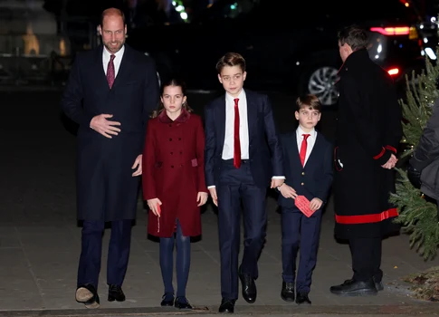 Prințul William cu Prinții George, Charlotte și Louis