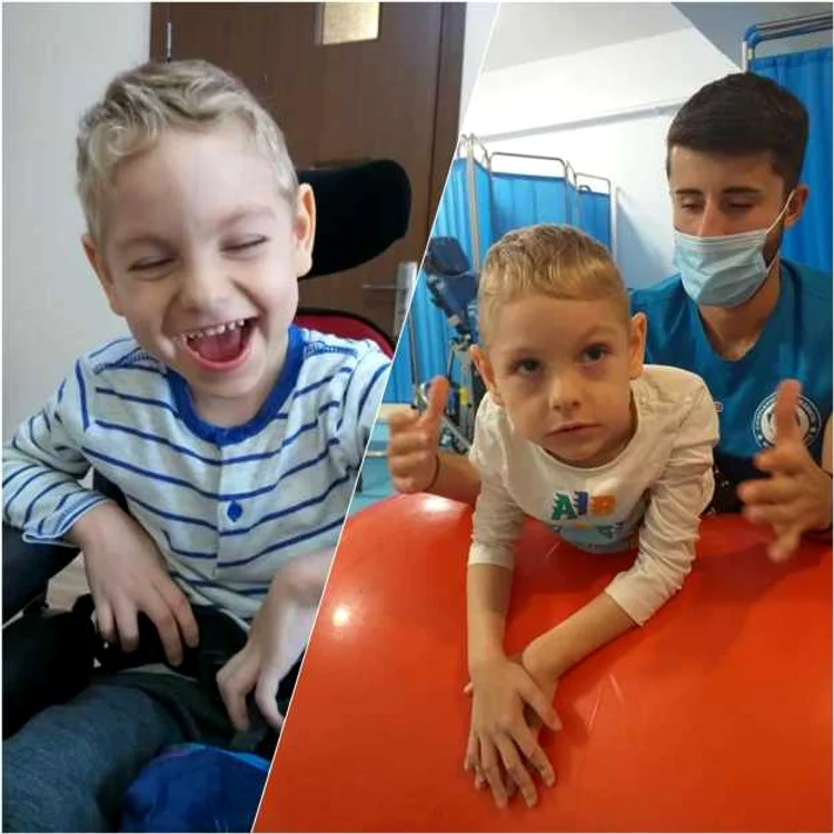 Recuperarea lui Andrei depinde de terapii costisitoare şi de un transplant de celule stem FOTO: Facebook/ISU Olt
