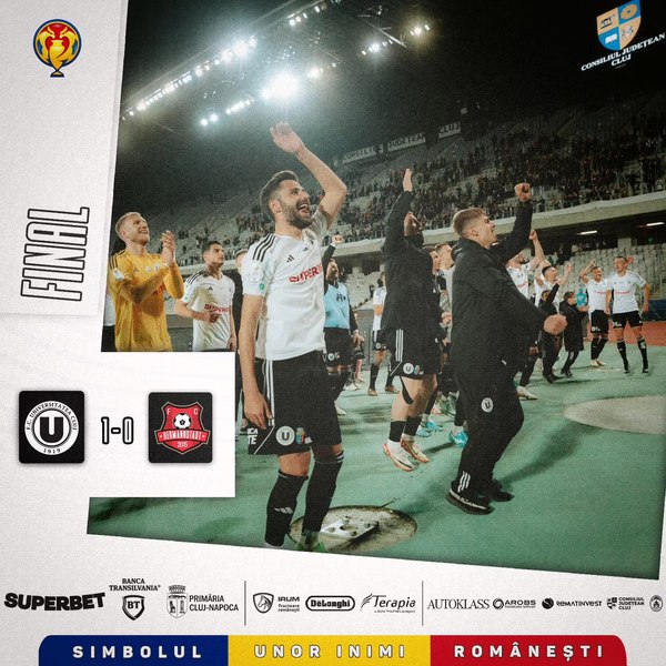 Universitatea Cluj calificată după ce a trecut de FC Hermannstadt (1-0), în semifinalele Cupei României
