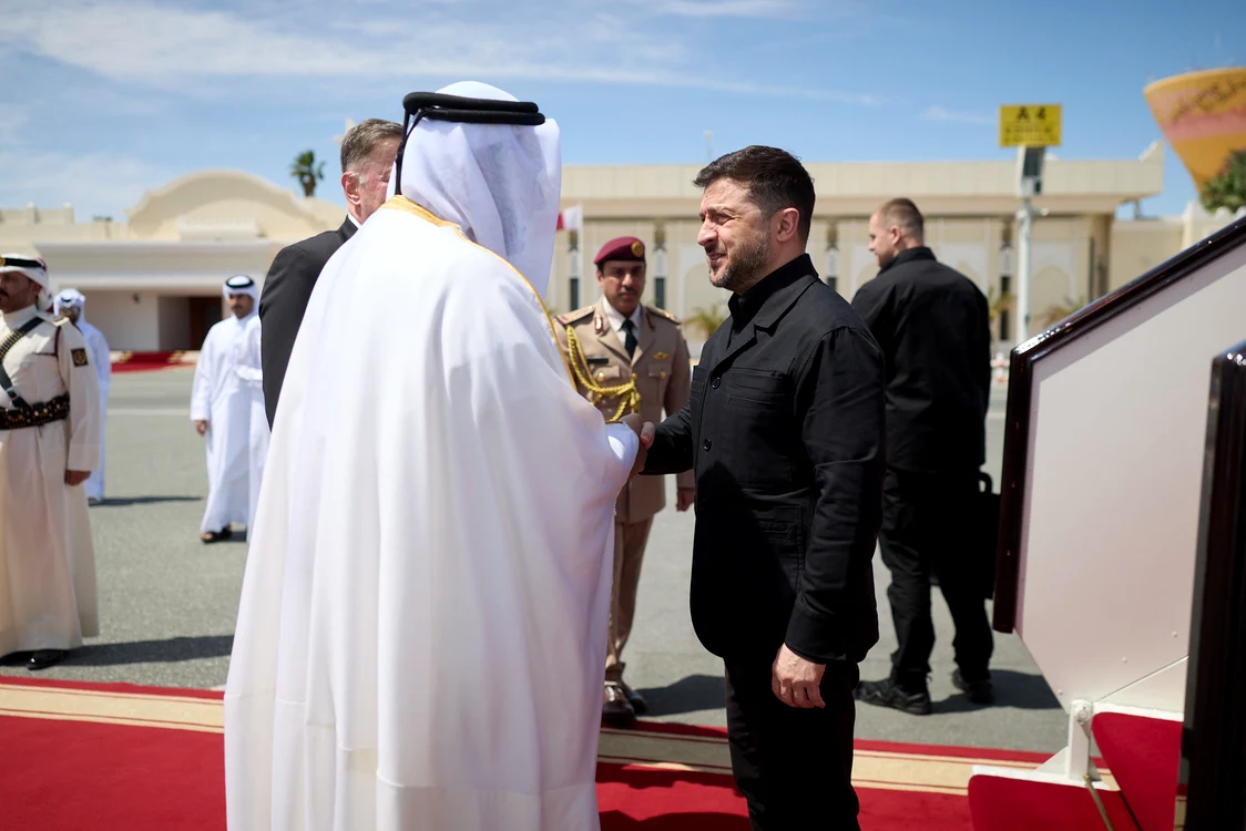 Zelenski la Qatar. FOTO X/@ZelenskyyUa