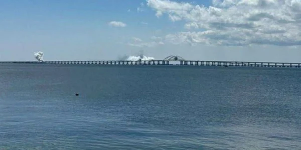 Podul Crimeei din nou atacat cu drone 12 august 2023 FOTO Tendar via Twitter JPG