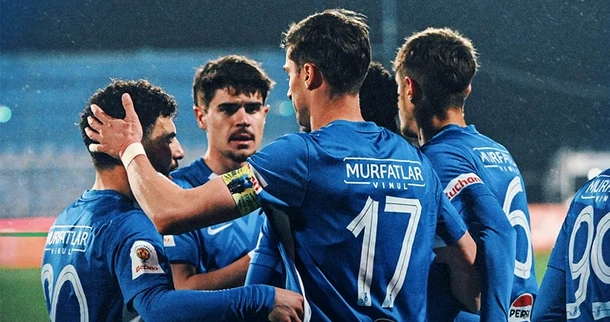 Bucuria „marinarilor” după marcarea ultimului gol FOTO Facebook Farul Constanța