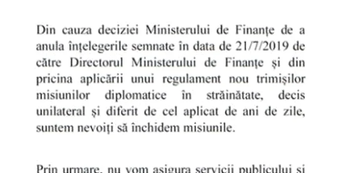 Comunicat al Ambasadei Israelului în România