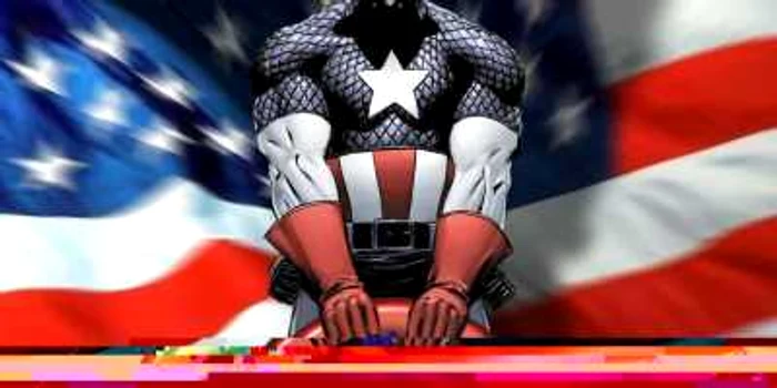 Afişul filmului în format 3D "Captain America"