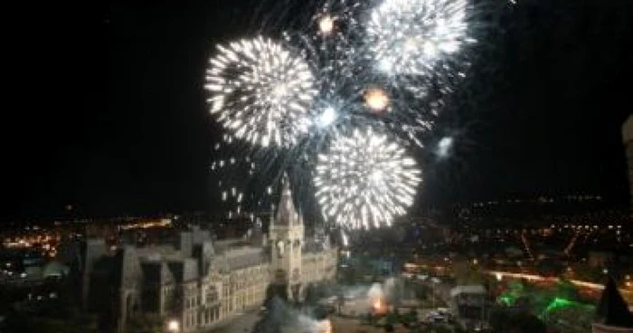 Iaşi: Cum s-a văzut focul de artificii FOTO şi VIDEO
