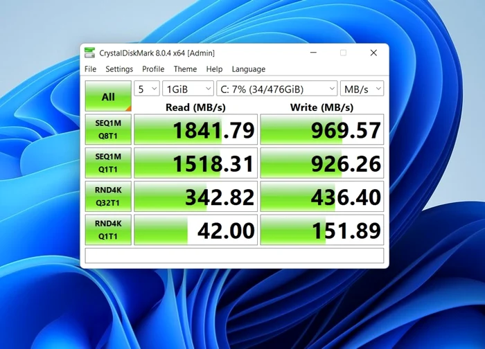 Laptop Intel NUC M15 teste sintetice