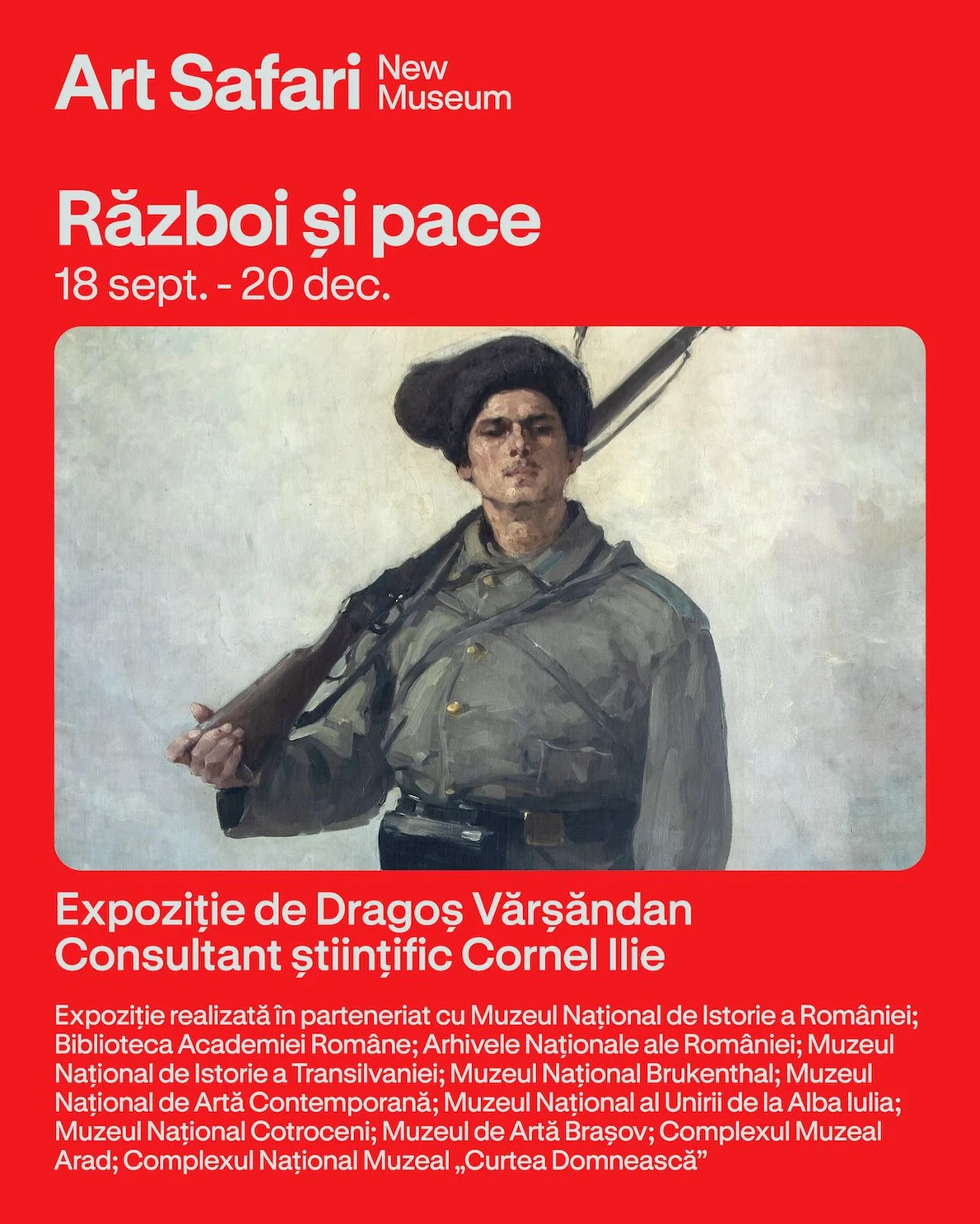 Afiș expoziția „Război și pace”