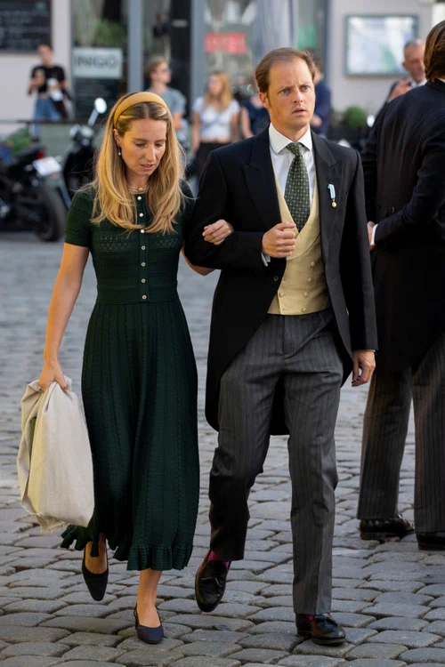 Margherita delle Piane și Prințul Rafael de Orleans‑Braganza la nunta regală de la Viena. FOTO:Getty