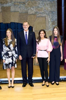 Letizia, Felipe, Leonor și Sofia în formulă completă la Oviedo