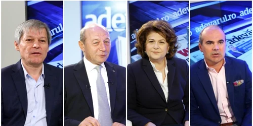 Ciolos - Basescu - Rovana Plumb - Rares Bogdan - colaj adevarul 