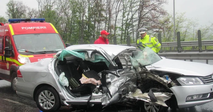 Accidentul a avut loc in apropierea tunelului de la Sacel - Fotografii Ramona Găină
