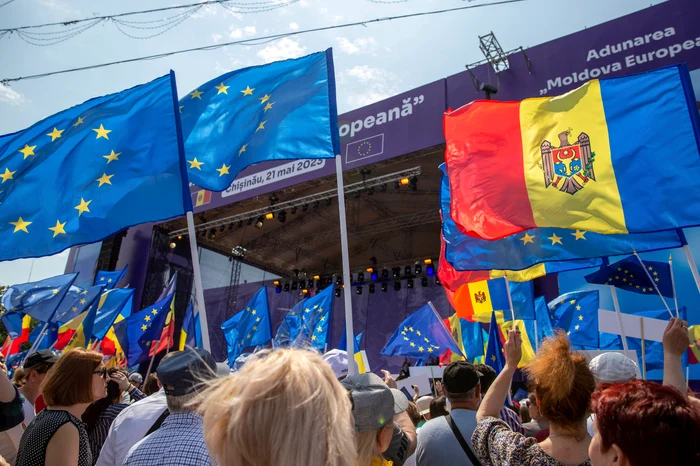 Adunarea publică „Moldova Europeană“, organizată în Chișinău. FOTO Inquam Photos/Elena Covalenco