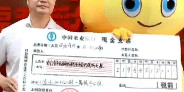 Un chinez și-a revendicat premiul de 30 milioane de dolari câștigați la loterie, costumat, ca să nu îl recunoască familia foto captura video