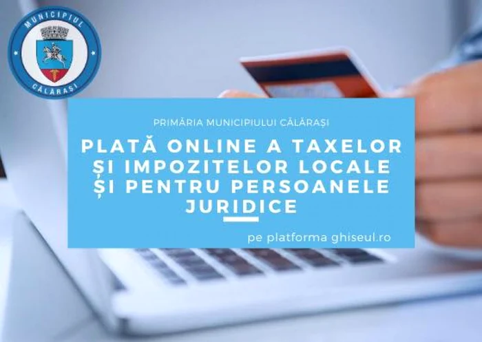 Şi persoanele juridice pot plăti online taxele şi impozitele locale FOTO Facebook/PMC