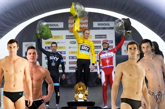 O participantă la eveniment a prostestat prin modificarea unei fotografii de la o cursă de ciclism pentru bărbați