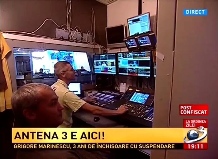 Imagini din sediul confiscat al Antenei 3