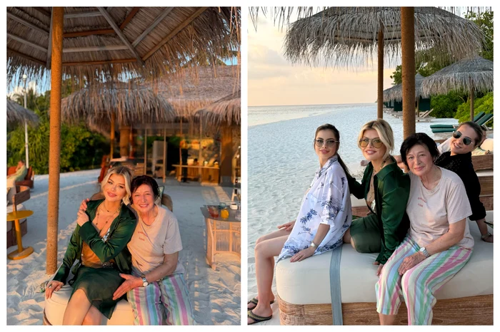 Loredana Groza, alături de mama și fiica sa în Maldive / FOTO: Colaj Facebook