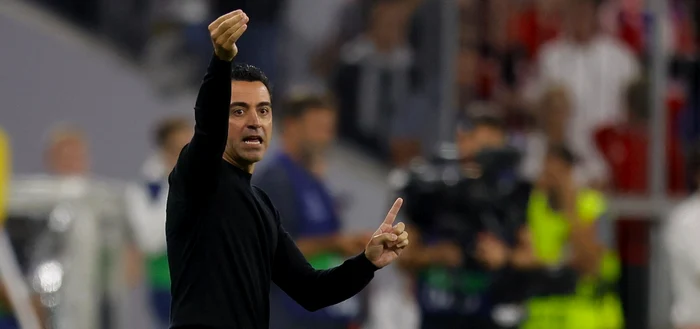 Xavi, imaginea dejnădejdii, după un nou eșec al Barcelonei. Foto EPA EFE