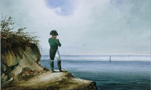 Napoleon pe Sfânta Elena. Pictură de Franz Josef Sandmann, circa 1820