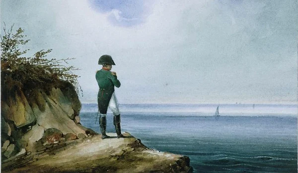 Napoleon pe Sfânta Elena. Pictură de Franz Josef Sandmann,  circa 1820