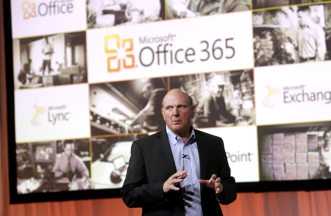
		    Steve Ballmer, președintele Microsoft, la lansarea Office 365. FOTO: Mediafax