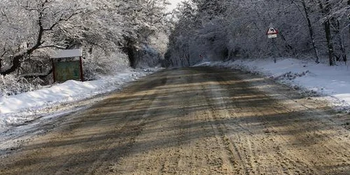 Drumuri înzăpezite au cauzat probleme şoferilor tulceni