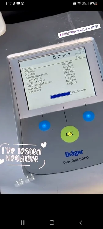 Rezultatul DrugTestFoto: Instagram