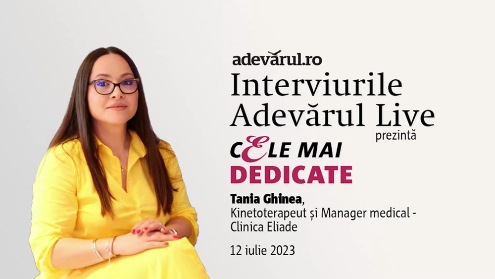 Medicina integrativă înseamnă starea de bine. Explică Tania Ghinea, kinetoterapeut și manager medical Clinica Eliade | VIDEO