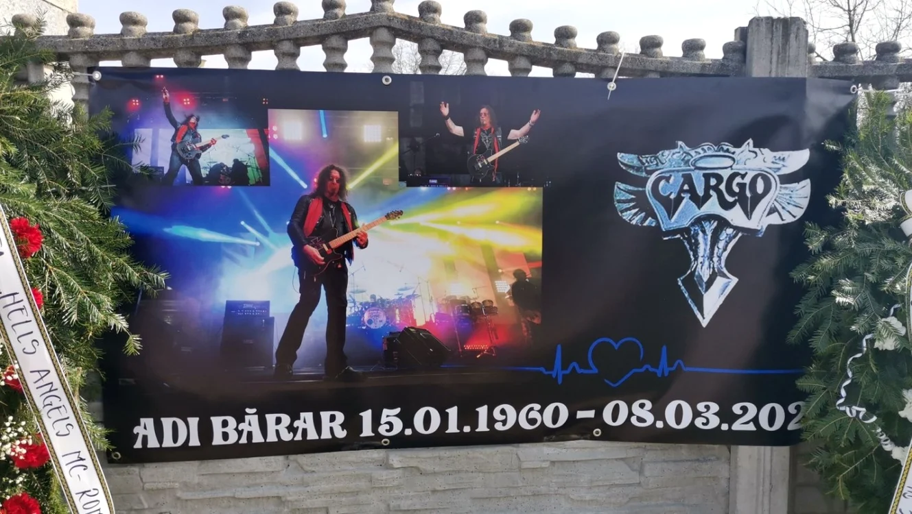 Adi Bărar a fost condus pe ultimul drum de prietenii motociclişti FOTO Ş.Both